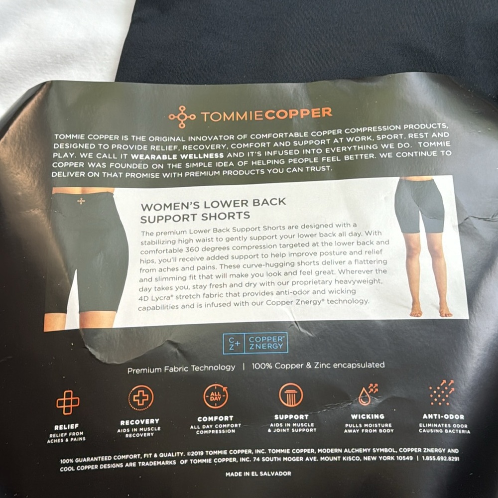 New Tommie Copper Lower Back Support Shorts XL - NWT - Picture 10 of 14